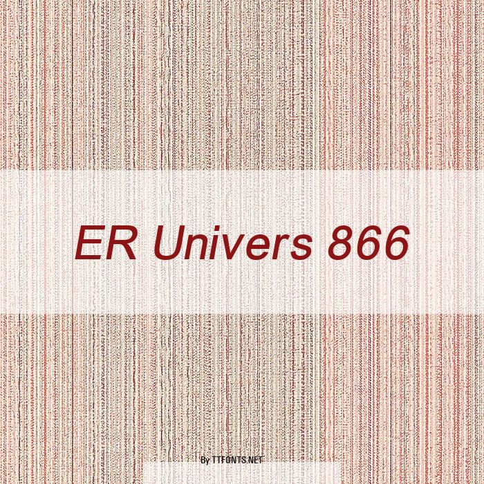 ER Univers 866 example