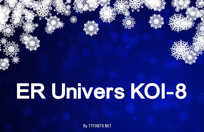 ER Univers KOI-8 example