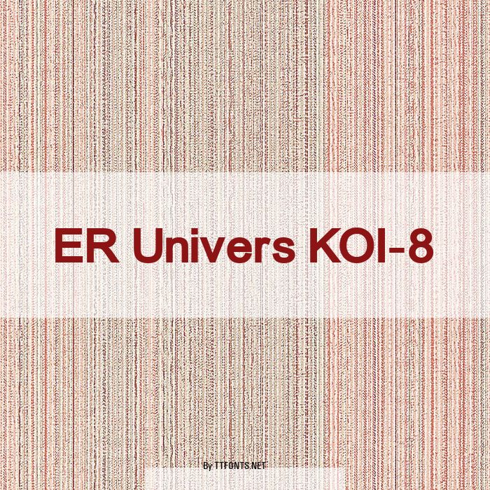 ER Univers KOI-8 example