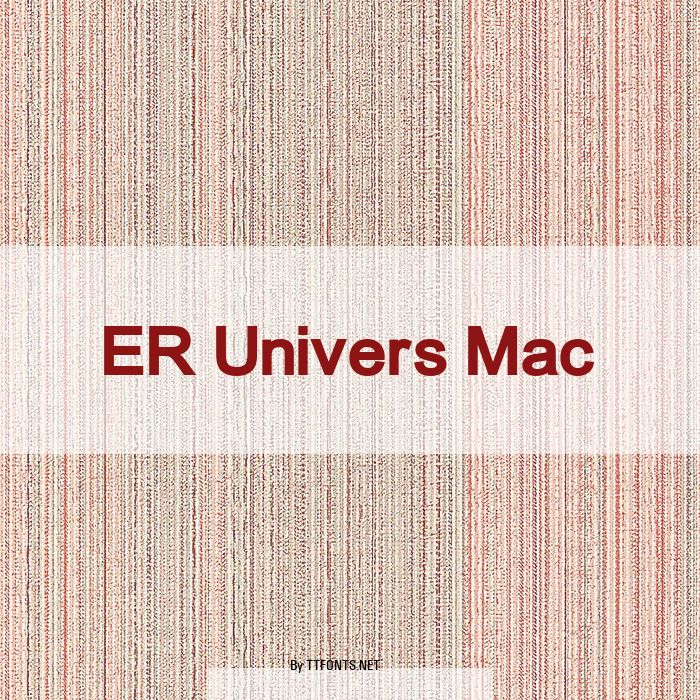 ER Univers Mac example