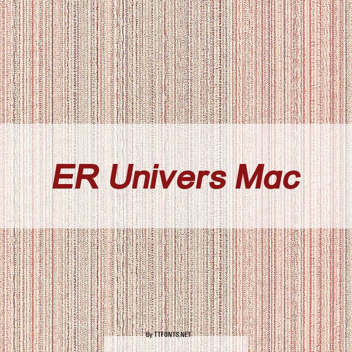 ER Univers Mac example