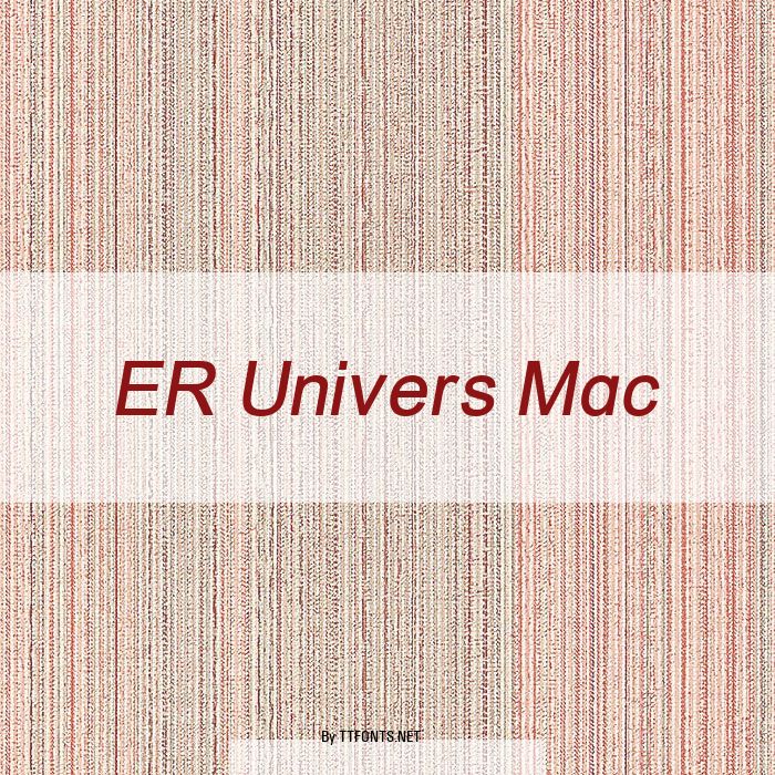 ER Univers Mac example