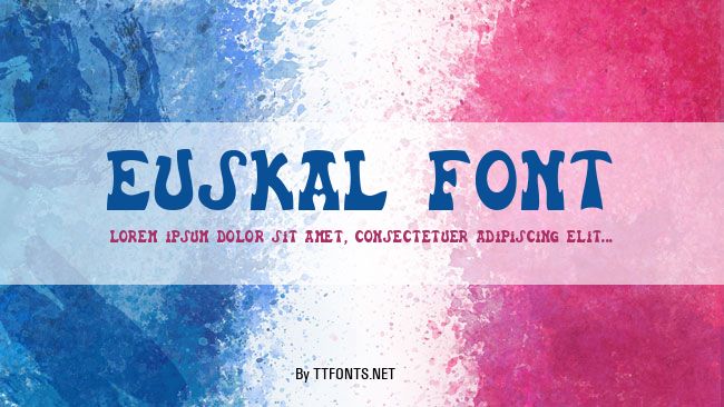 Euskal Font example