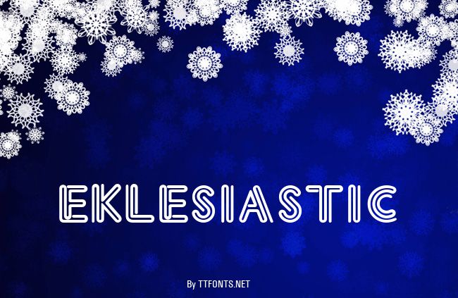 Eklesiastic example