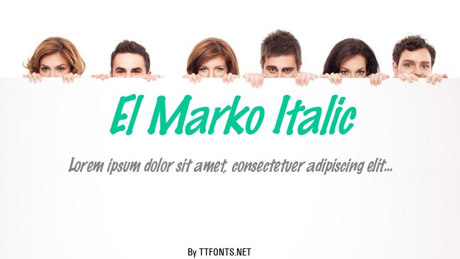 El Marko Italic example
