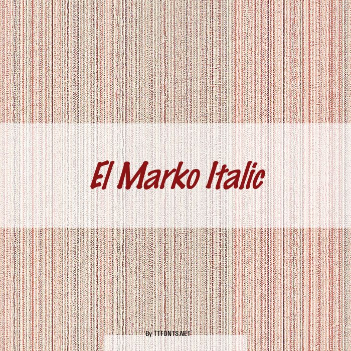 El Marko Italic example