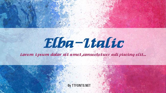 Elba-Italic example