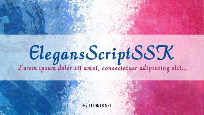 ElegansScriptSSK example
