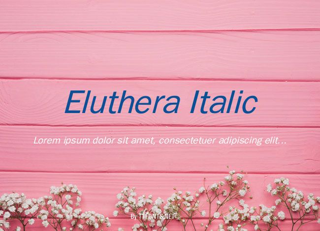 Eluthera Italic example