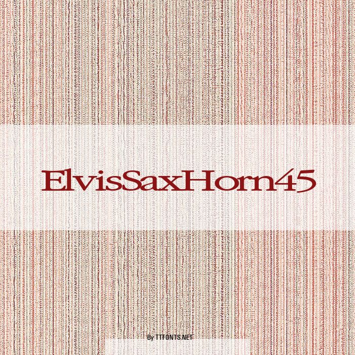 ElvisSaxHorn45 example