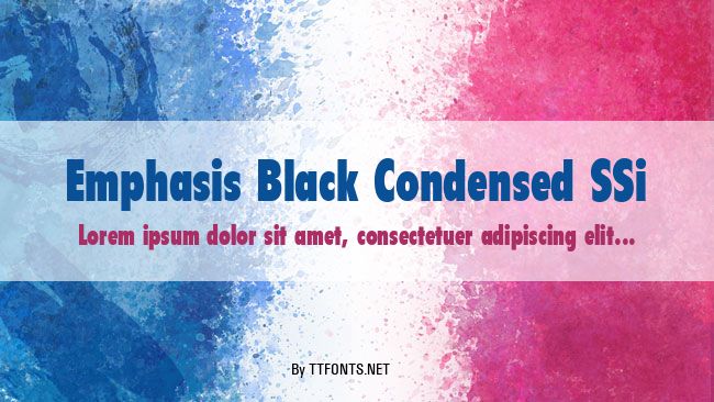 Emphasis Black Condensed SSi example