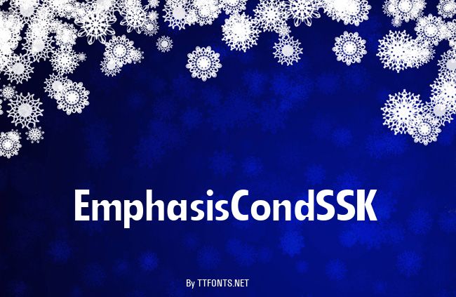EmphasisCondSSK example