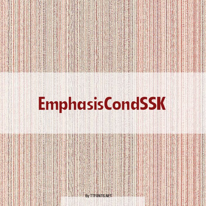 EmphasisCondSSK example
