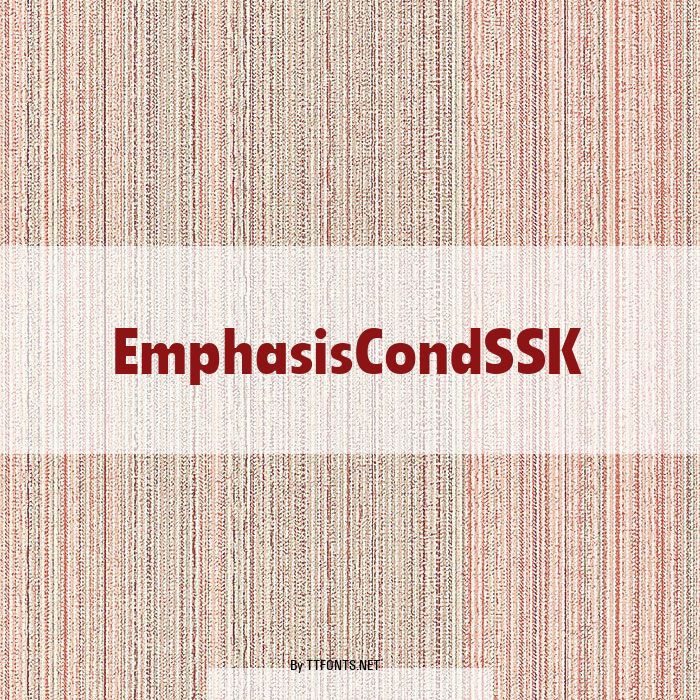 EmphasisCondSSK example