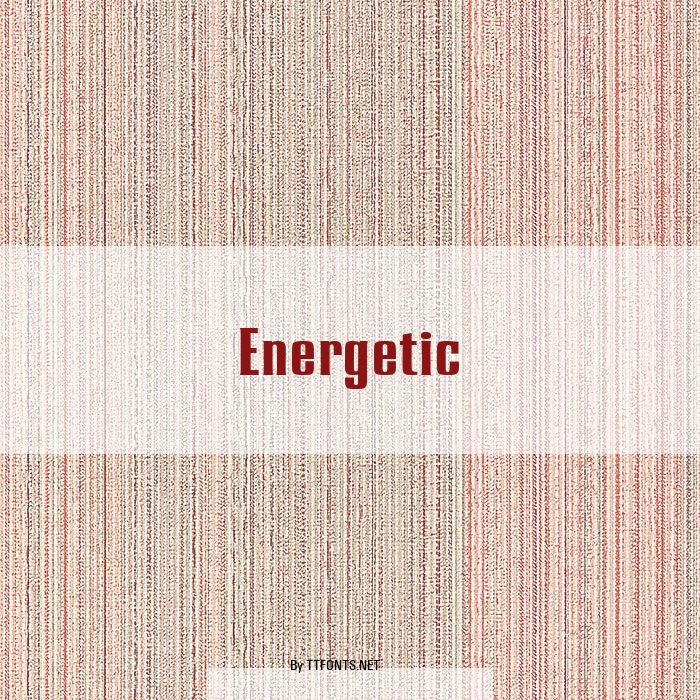 Energetic example
