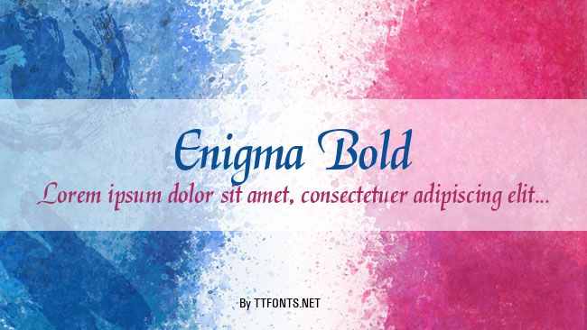 Enigma Bold example