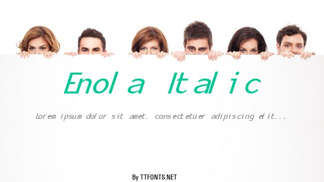 Enola Italic example