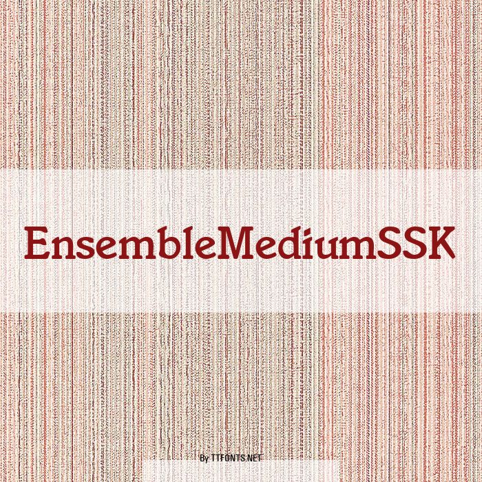 EnsembleMediumSSK example