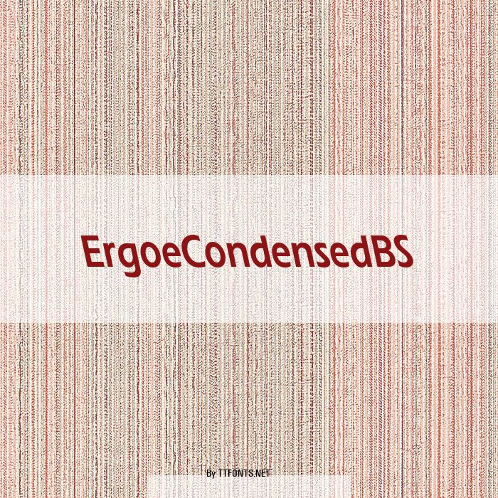 ErgoeCondensedBS example