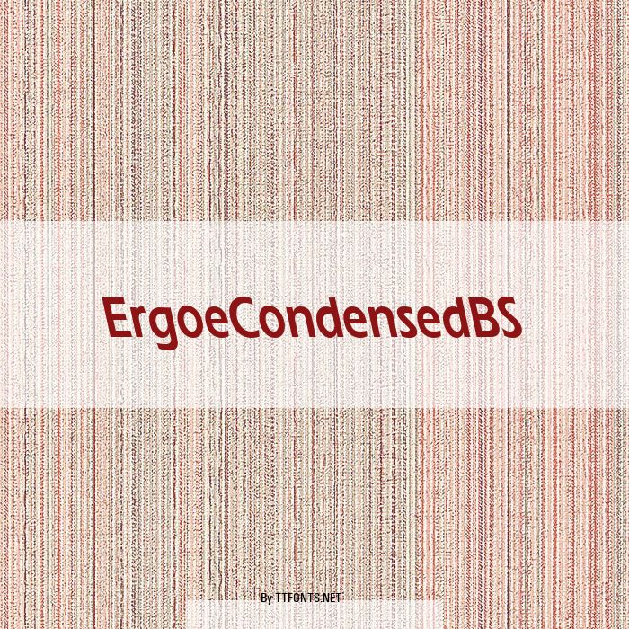 ErgoeCondensedBS example