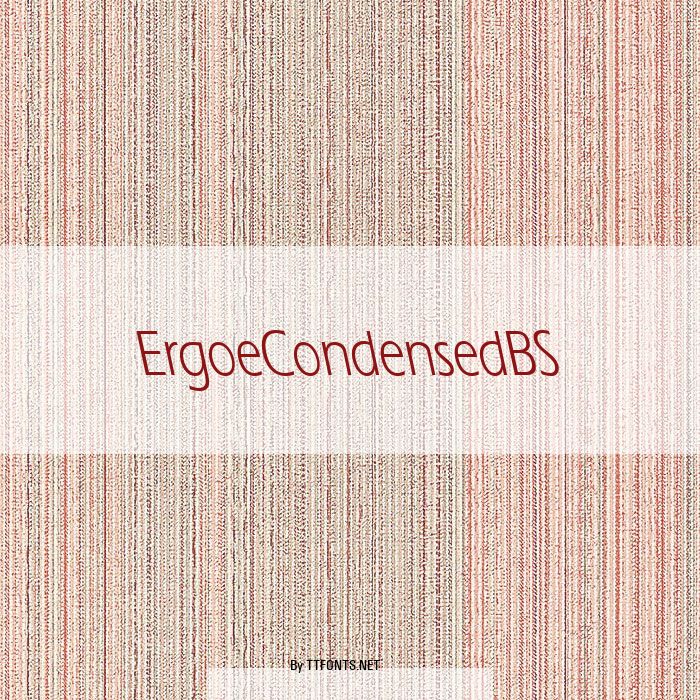 ErgoeCondensedBS example