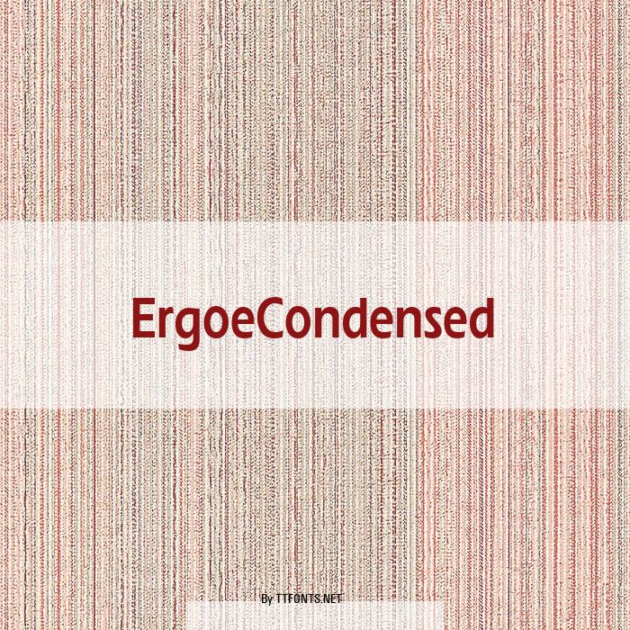 ErgoeCondensed example