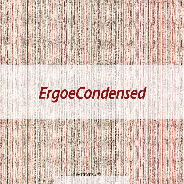 ErgoeCondensed example