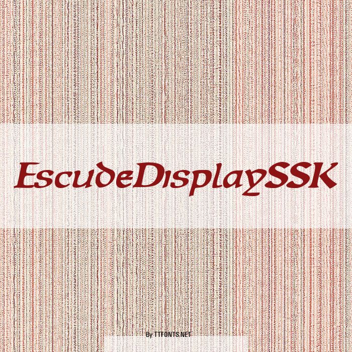 EscudeDisplaySSK example