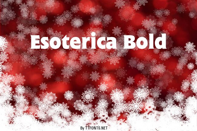 Esoterica Bold example