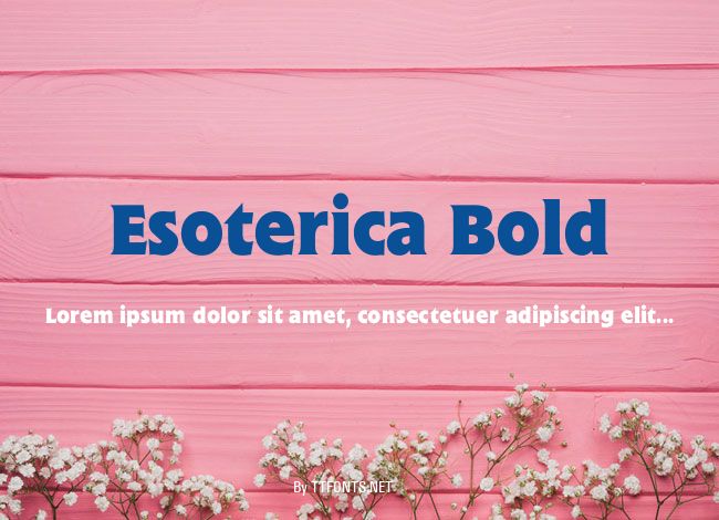 Esoterica Bold example