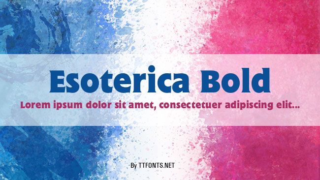 Esoterica Bold example