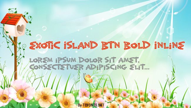 Exotic Island BTN Bold Inline example
