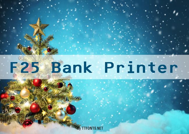 F25 Bank Printer example