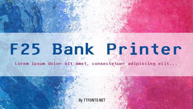 F25 Bank Printer example