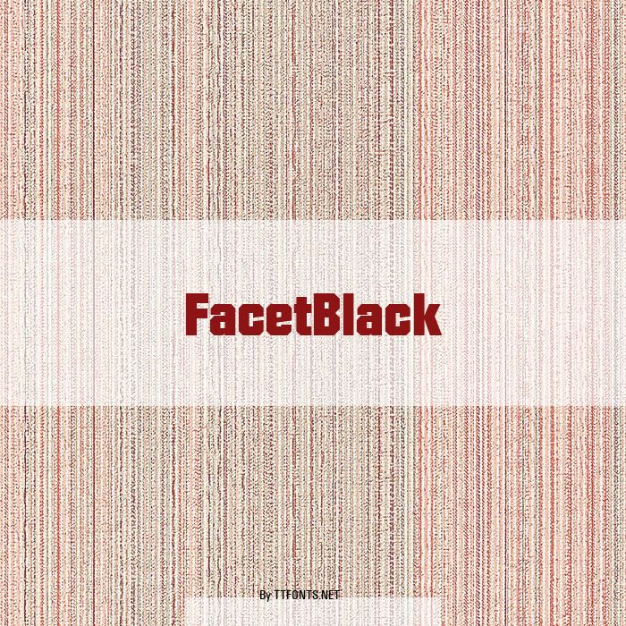 FacetBlack example