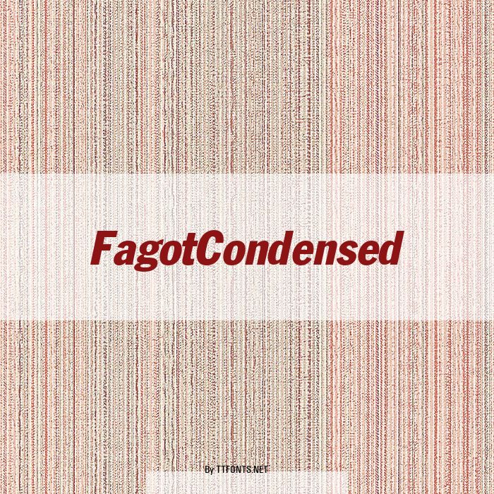 FagotCondensed example