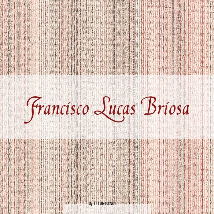 Francisco Lucas Briosa example