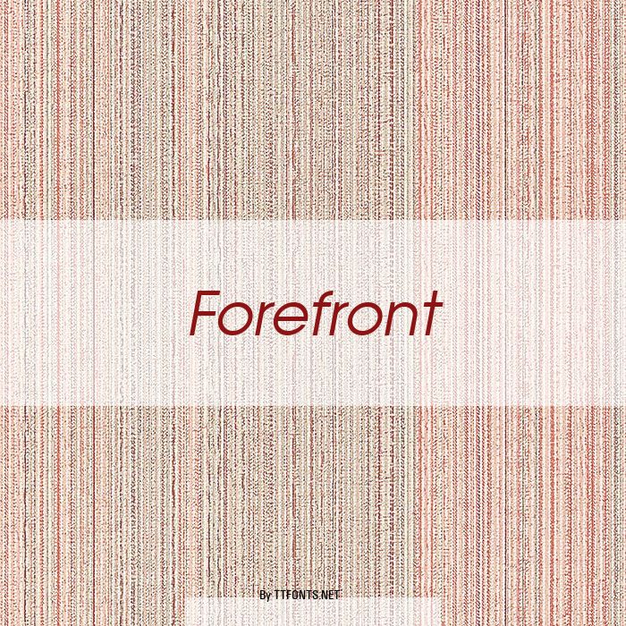 Forefront example