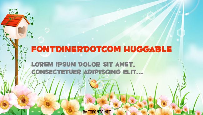 Fontdinerdotcom Huggable example