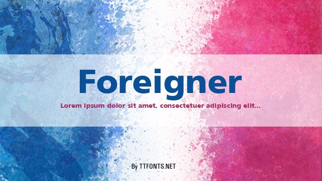 Foreigner example