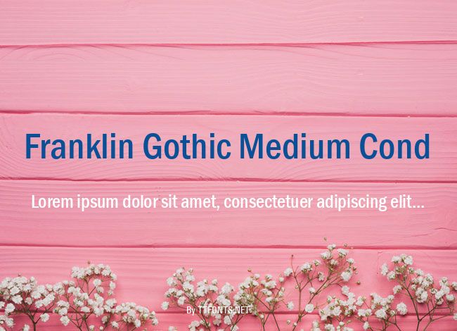 Franklin Gothic Medium Cond example
