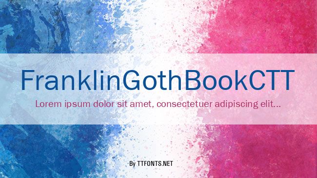 FranklinGothBookCTT example
