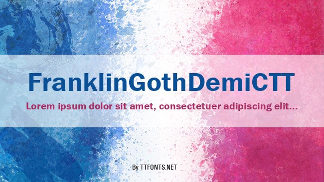 FranklinGothDemiCTT example