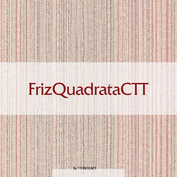 FrizQuadrataCTT example