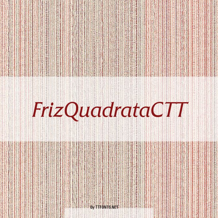 FrizQuadrataCTT example