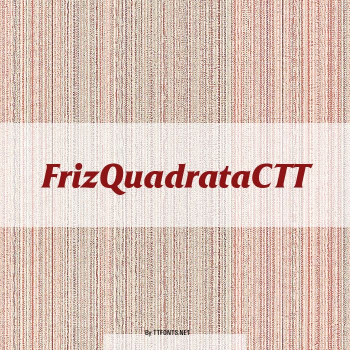 FrizQuadrataCTT example