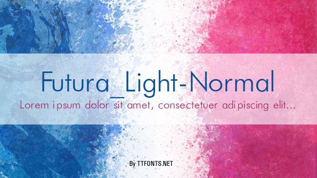 Futura_Light-Normal example