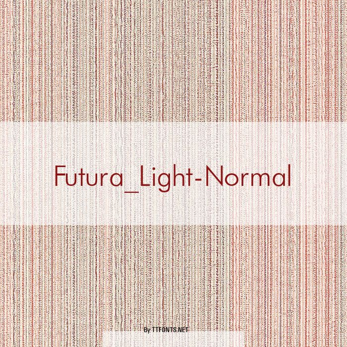 Futura_Light-Normal example