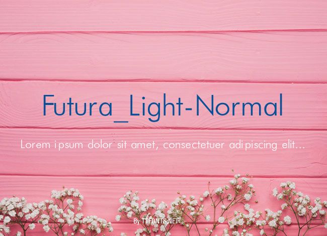 Futura_Light-Normal example