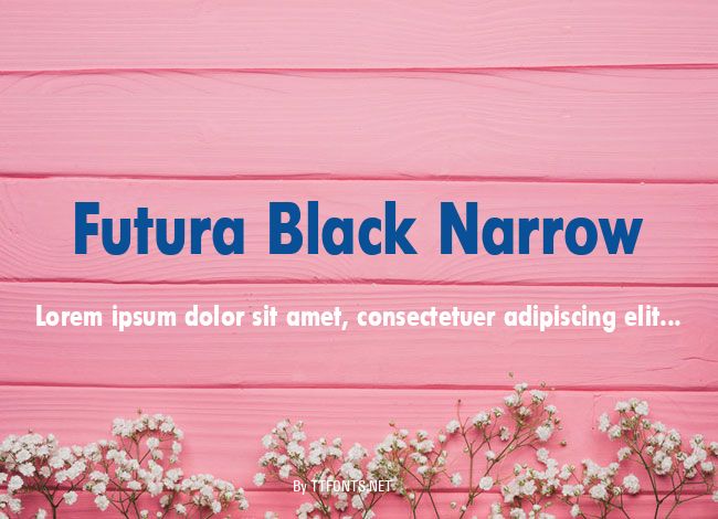 Futura Black Narrow example